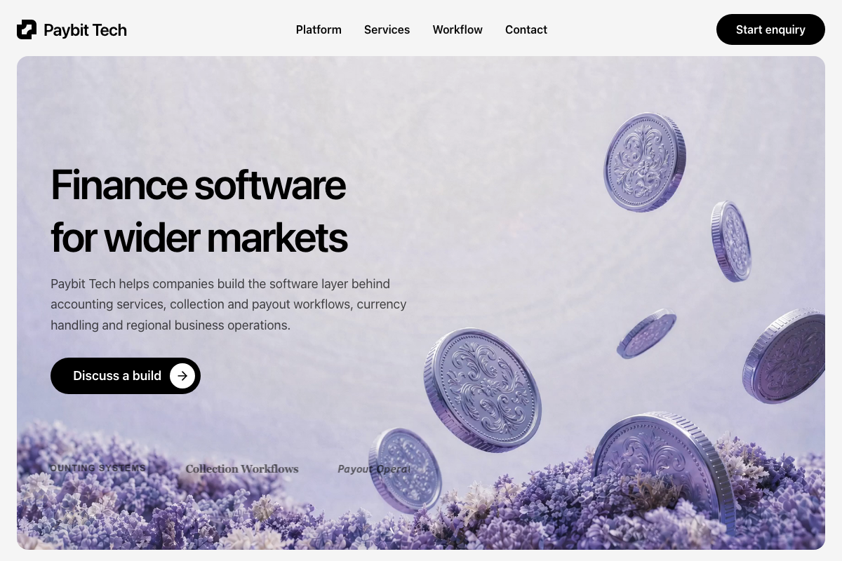 Paybit Tech website preview